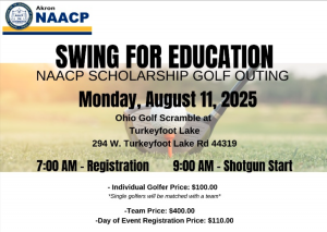 Swing for Education flier for NAACP scholarsip golf outing 